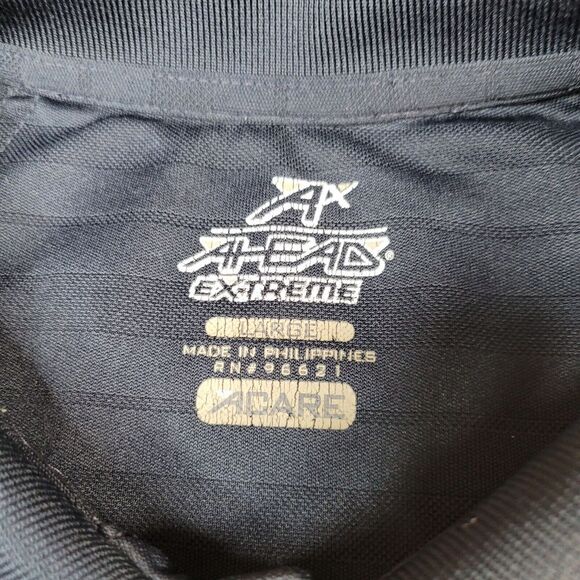 Ahead Golf Shirt Mens Large Black PCCA Logo Short Sleeve Stretch Performance - Picture 4 of 10